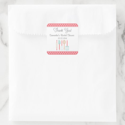 Keuken Vrijgezellenfeest Dank u Stickers (Tas)