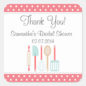 Keuken Vrijgezellenfeest Dank u Stickers (Voorkant)