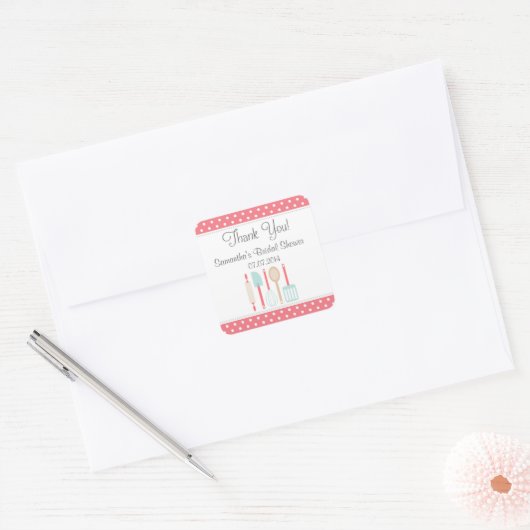 Keuken Vrijgezellenfeest Dank u Stickers (Envelop)