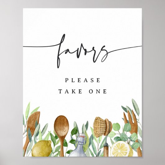 Keuken Vrijgezellenfeest Favoriet Tafelteken Poster (Voorkant)