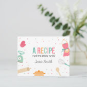 Keuken Vrijgezellenfeest Recept Koken Mint Roze Briefkaart (Staand voorkant)