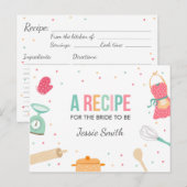 Keuken Vrijgezellenfeest Recept Koken Mint Roze Briefkaart (Voorkant / Achterkant)