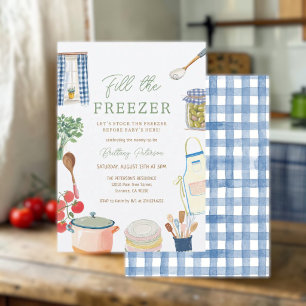 Keuken Vul de Vrieskist Baby Shower Kaart