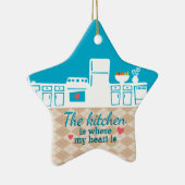 Keuken waar mijn hart bakkerst is keramisch ornament (Rechts)