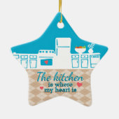 Keuken waar mijn hart bakkerst is keramisch ornament (Achterkant)