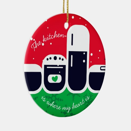 Keuken waar mijn hart het ornament van de (Rechts)