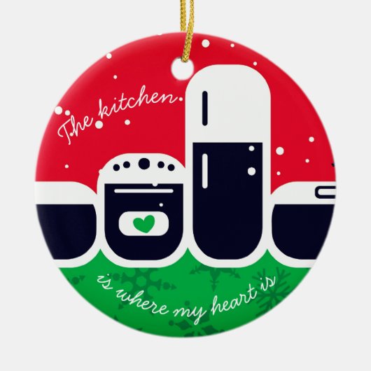 Keuken waar mijn hart het ornament van de (Voorkant)