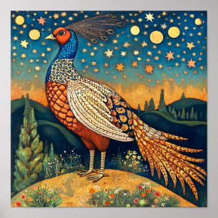 Keuken Wanddecoratie Pheasant Schilderij Print