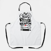 Keuken Warrior: Kies uw culinaire wapen Schort (Voorkant)