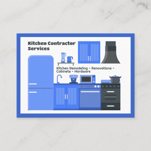 keukenaannemer visitekaartje (Voorkant)