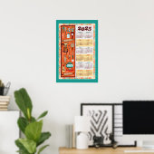 Keukenaccessoires Kalender Vintage Poster (Thuiskantoor)
