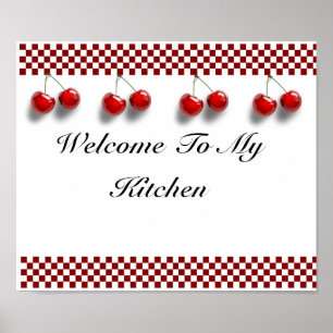 Keukenafdruk kookkersen poster