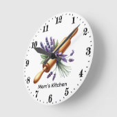 Keukenbakliefhebbers van lieve mama ronde klok (Hoek)