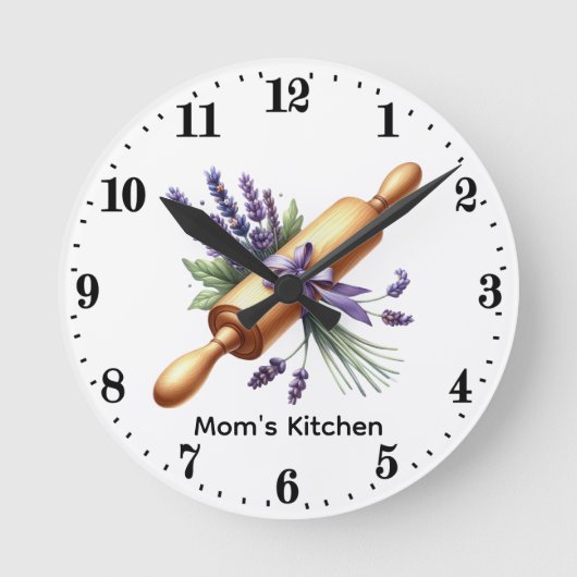 Keukenbakliefhebbers van lieve mama ronde klok (Voorkant)