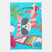 Keukenband Kat Kat Zonneglazen Beach Ball Theedoek (Verticaal)