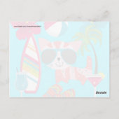 Keukenband keukenkat zonnebril briefkaart (Achterkant)