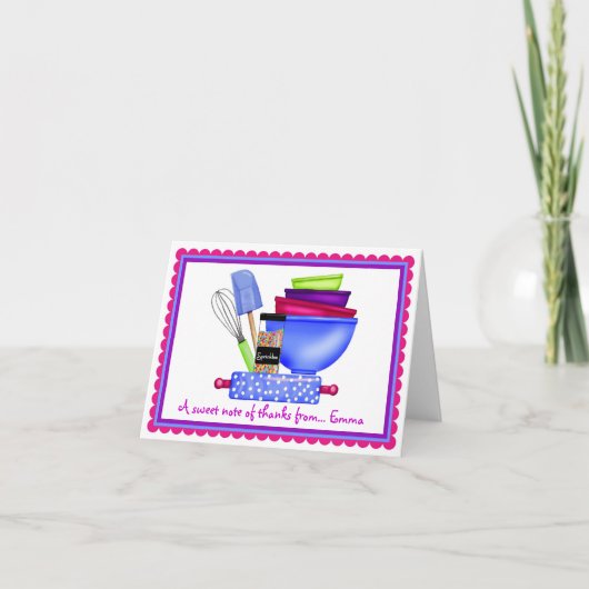 Keukenbenodigdheden Bakken Bedankt Opmerking Kaart (Voorkant)