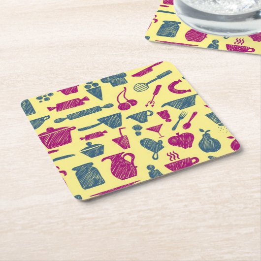 Keukenbenodigdheden Kartonnen Onderzetters (Schuin)