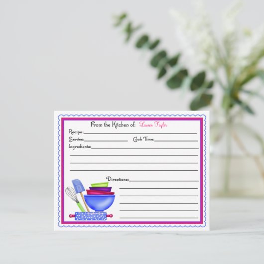 Keukenbenodigdheden voor het bakken Kaarten voor h (Staand voorkant)