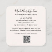 Keukenbenodigdheden Waterverf Home Maaltijdservice Vierkante Visitekaartje (Achterkant)