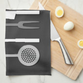 Keukenbestek Silhouettes Monochroom II Theedoek (Quarter Fold)