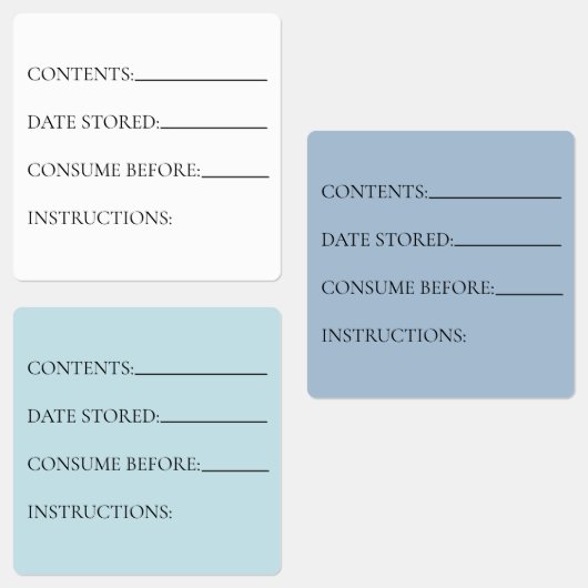 Keukenbewaarkast/vriezer Labels (Groep)