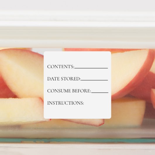 Keukenbewaarkast/vriezer Labels (Aangebracht)