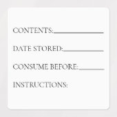 Keukenbewaarkast/vriezer Labels (Design 1)