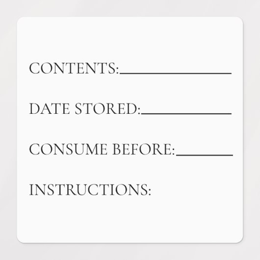 Keukenbewaarkast/vriezer Labels (Design 1)