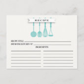 Keukenblauw gereedschap Vrijgezellenfeest Ontvangk Briefkaart (Voorkant)