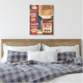 keukenblikken en -blikjes canvas afdruk (Insitu (Slaapkamer))