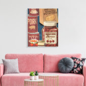 keukenblikken en -blikjes canvas afdruk (Insitu (Woonkamer))