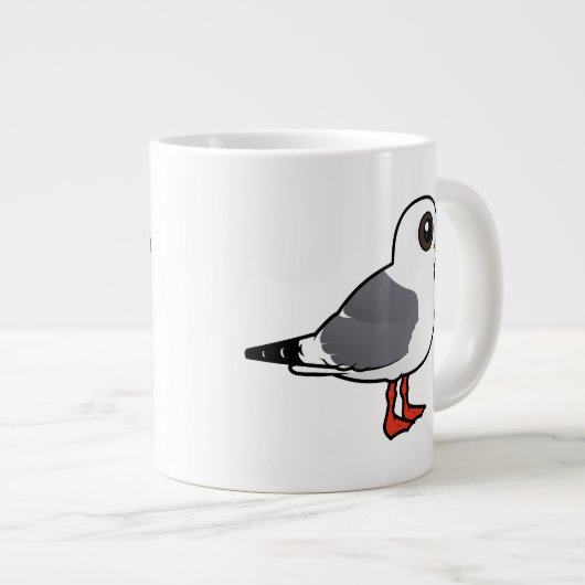 Keukenbloem met rode poten grote koffiekop (Voorkant rechts)
