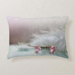 keukenbonen, juwelen en veren accent kussen