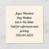 Keukenbont Visitekaartjes van de Sitter Square (Achterkant)