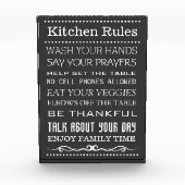 Keukenbord | Gezinsregels | Keukenregels Fotoblokken (Voorkant)