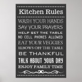 Keukenbord | Gezinsregels | Keukenregels Poster (Voorkant)
