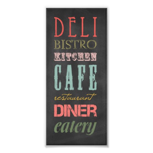 Keukenbord KITCHEN RESTAURANT DELI CAFE BI Foto Afdruk (Voorkant)