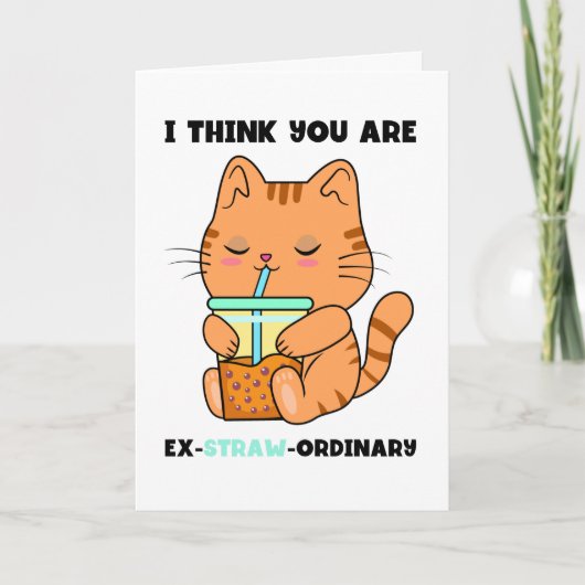 Keukenborrelthee je bent een buitengewoon rietje kaart (Voorkant)
