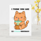 Keukenborrelthee je bent een buitengewoon rietje kaart (Gele Bloem)