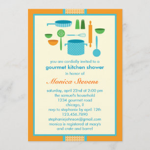 Keukenbridal Shower Invitation Kaart
