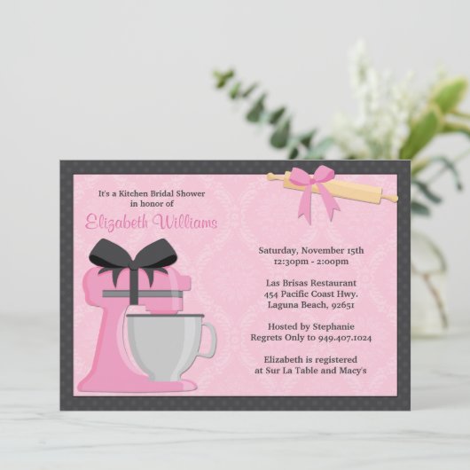 Keukenbridal Shower Invitation Kaart (Staand voorkant)