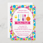 Keukenbridal Shower Invitation Kaart (Voorkant / Achterkant)