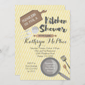 Keukenbridal Shower Invitation Kaart (Voorkant / Achterkant)