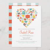 Keukenbridal Shower Invitation Kaart (Voorkant / Achterkant)