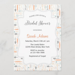 Keukenbridal Shower Invitation Kaart