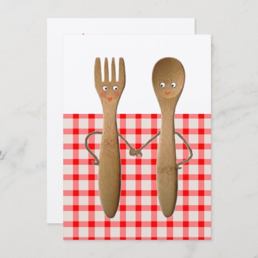 Keukenbridal Shower-uitnodigingen Kaart (Voorkant / Achterkant)