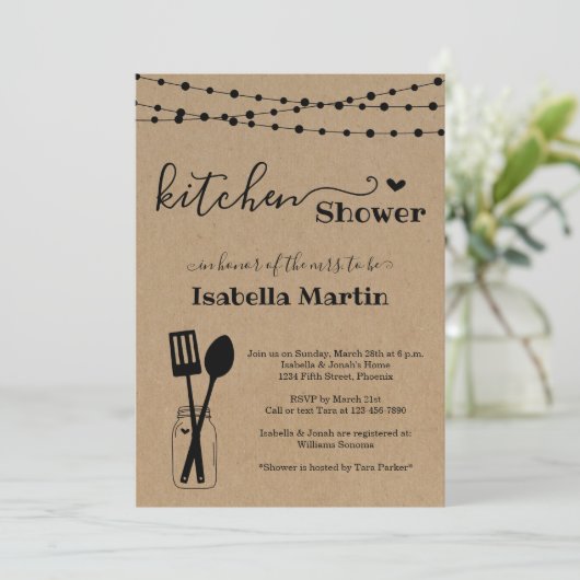 Keukenbruiloft / Vrijgezellenfeest Kaart (Staand voorkant)