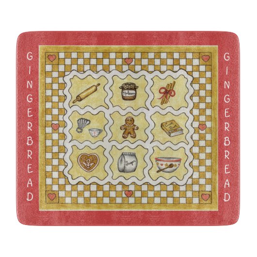 Keukencadeau van koekjes van speculaasdeeg snijplank (Voorkant)
