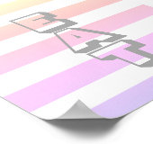 keukencitaat poster tekst eet op pastelstrepen (Hoek)